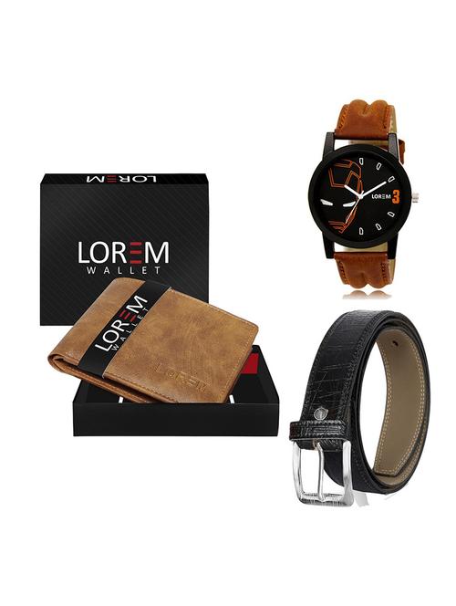 belt, wallet & watch gift combo - 19550401 - Very Small Image - 1