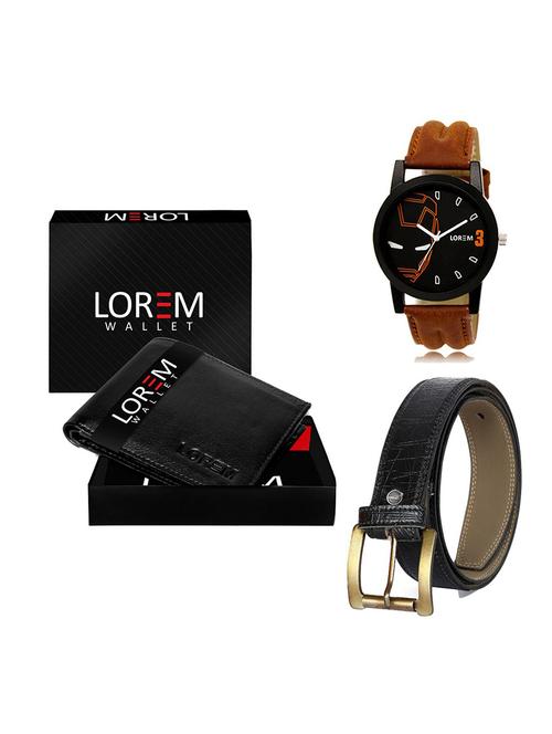 belt, wallet & watch gift combo - 19550408 - Very Small Image - 1