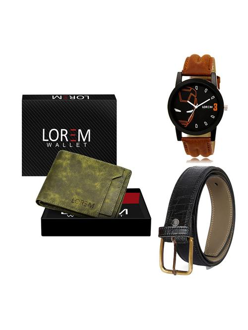 belt, wallet & watch gift combo - 19550416 - Very Small Image - 1