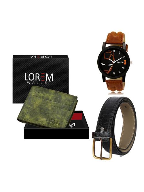 belt, wallet & watch gift combo - 19550422 - Very Small Image - 1