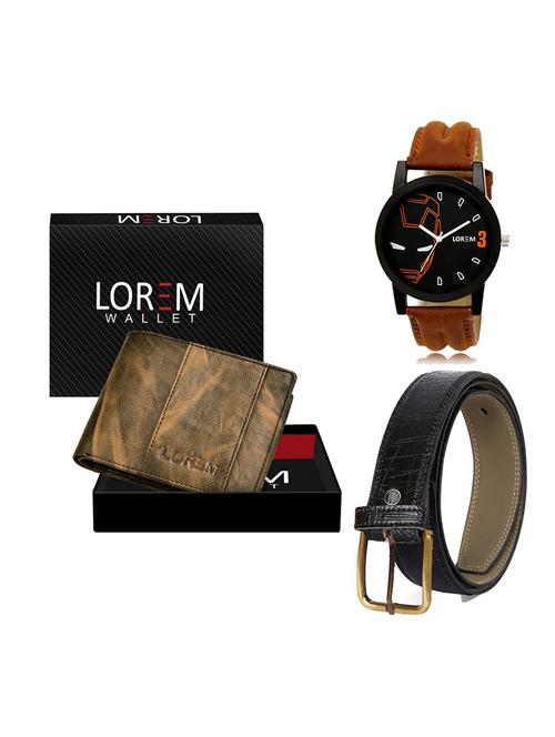 belt, wallet & watch gift combo - 19550440 - Very Small Image - 1