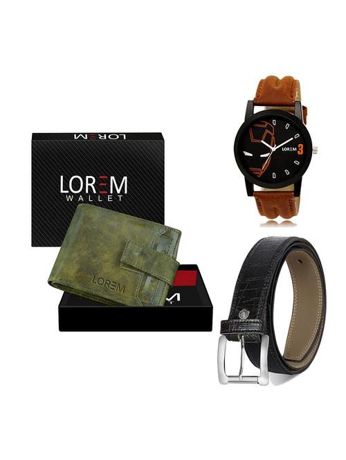 belt, wallet & watch gift combo - 19550451 - Very Small Image - 1