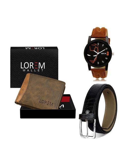 belt, wallet & watch gift combo - 19550478 - Very Small Image - 1