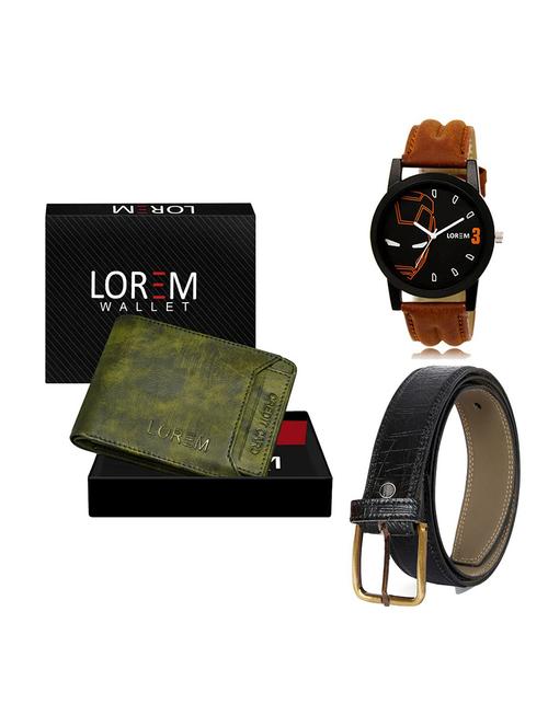belt, wallet & watch gift combo - 19550482 - Very Small Image - 1