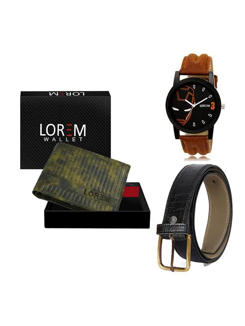 belt, wallet & watch gift combo - 19550500 - Very Small Image - 1