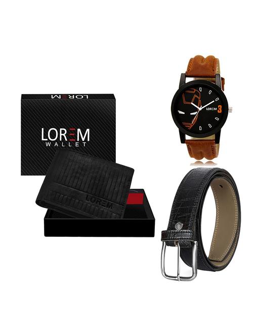 belt, wallet & watch gift combo - 19550507 - Very Small Image - 1