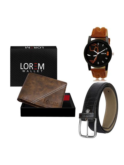 belt, wallet & watch gift combo - 19550513 - Very Small Image - 1