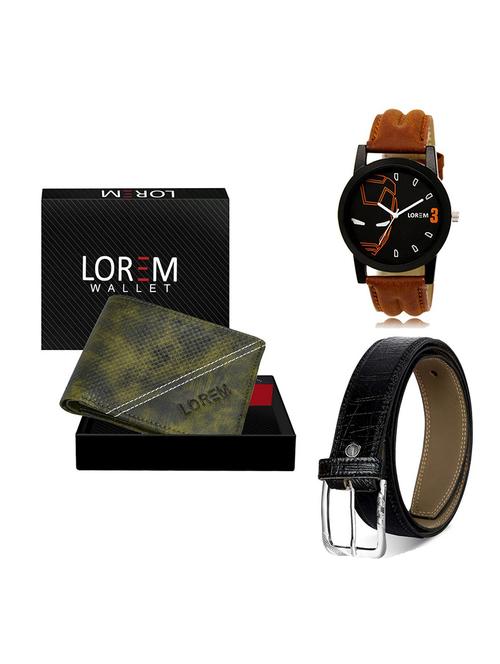 belt, wallet & watch gift combo - 19550526 - Very Small Image - 1