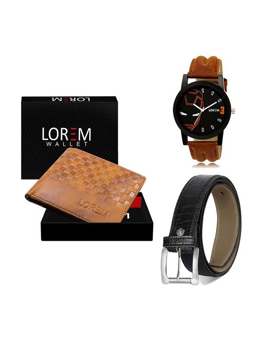 belt, wallet & watch gift combo - 19550541 - Very Small Image - 1