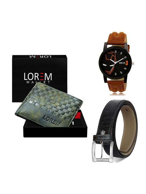 belt, wallet & watch gift combo - 19550547 - Very Small Image - 1