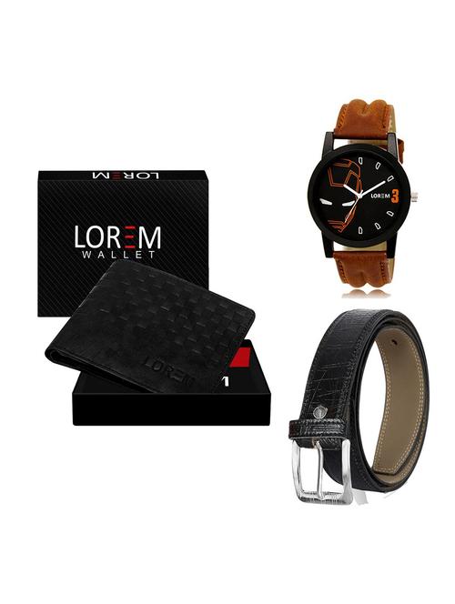 belt, wallet & watch gift combo - 19550557 - Very Small Image - 1