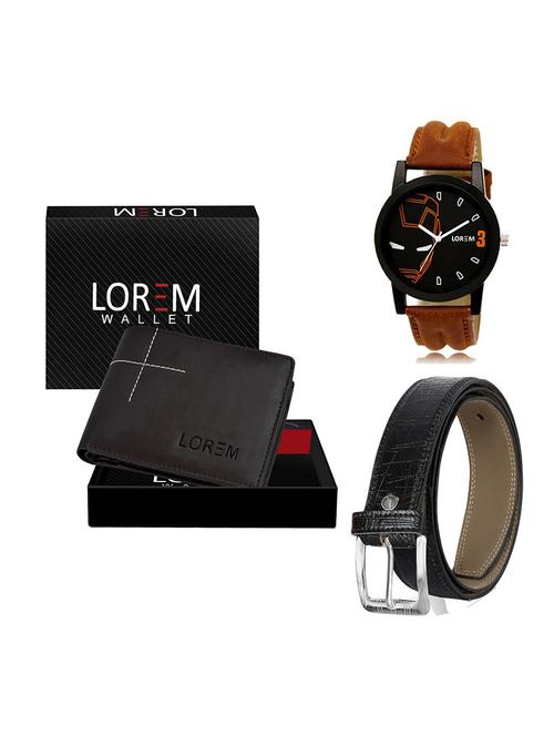 belt, wallet & watch gift combo - 19550569 - Very Small Image - 1