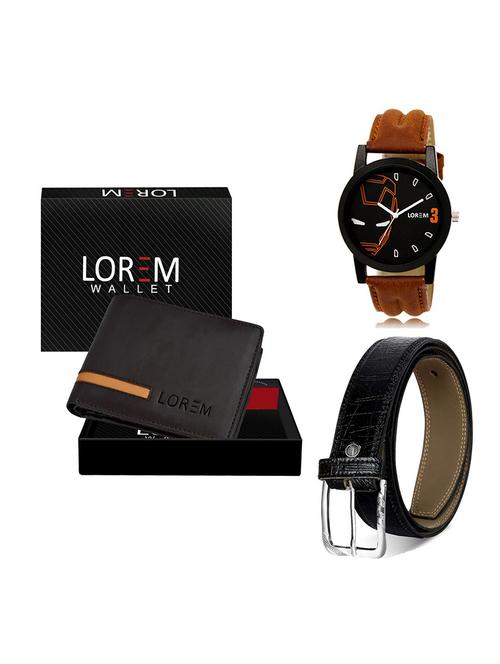 belt, wallet & watch gift combo - 19550580 - Very Small Image - 1