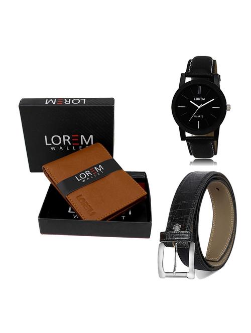 belt, wallet & watch gift combo - 19550607 - Very Small Image - 1