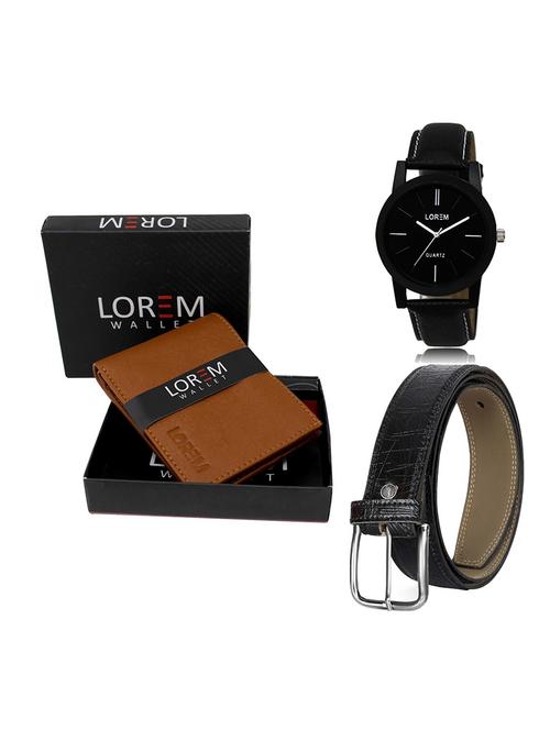belt, wallet & watch gift combo - 19550609 - Very Small Image - 1