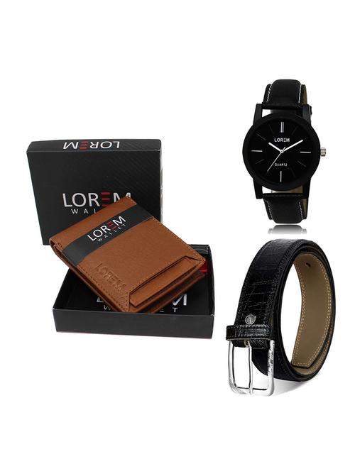 belt, wallet & watch gift combo - 19550616 - Very Small Image - 1