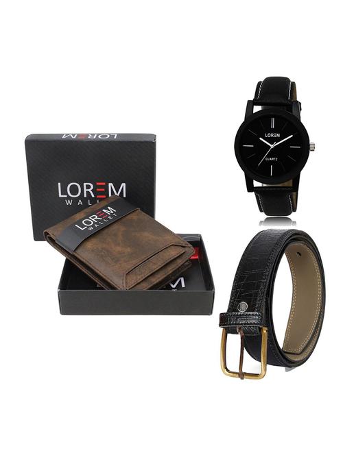 belt, wallet & watch gift combo - 19550620 - Very Small Image - 1