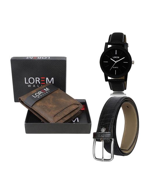 belt, wallet & watch gift combo - 19550621 - Very Small Image - 1