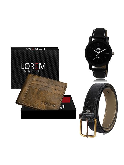 belt, wallet & watch gift combo - 19550704 - Very Small Image - 1