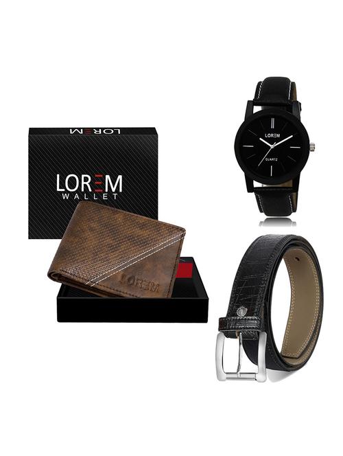 belt, wallet & watch gift combo - 19550781 - Very Small Image - 1