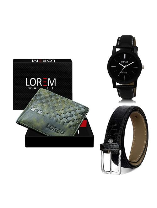 belt, wallet & watch gift combo - 19550820 - Very Small Image - 1