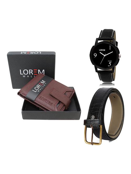 belt, wallet & watch gift combo - 19550914 - Very Small Image - 1