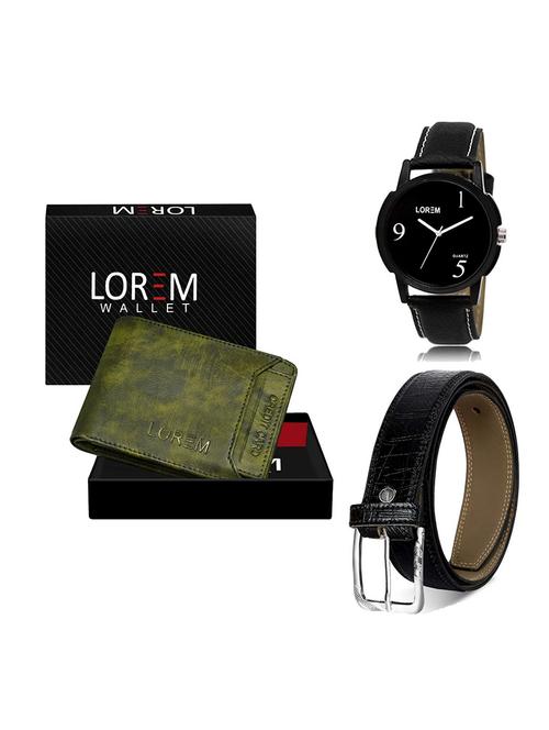 belt, wallet & watch gift combo - 19551024 - Very Small Image - 1