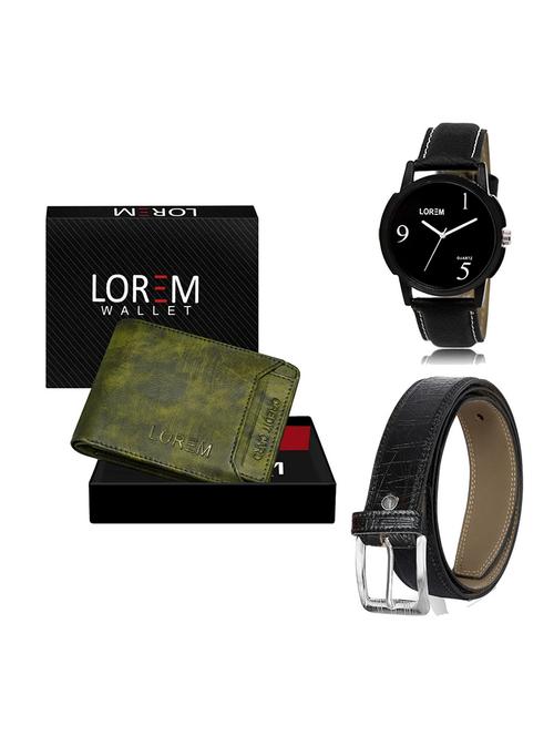 belt, wallet & watch gift combo - 19551025 - Very Small Image - 1