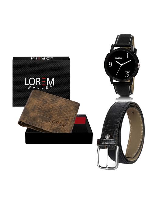 belt, wallet & watch gift combo - 19551029 - Very Small Image - 1