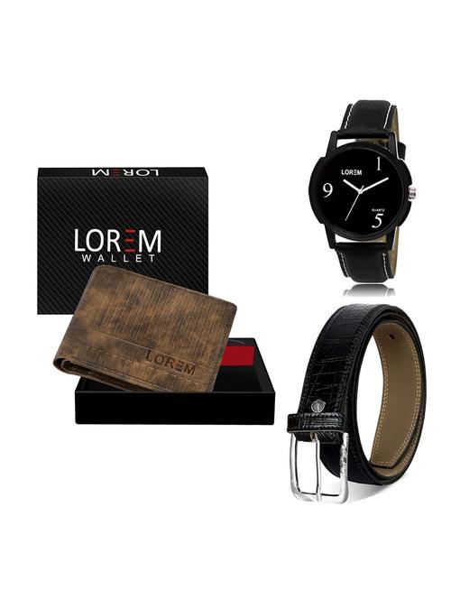 belt, wallet & watch gift combo - 19551030 - Very Small Image - 1