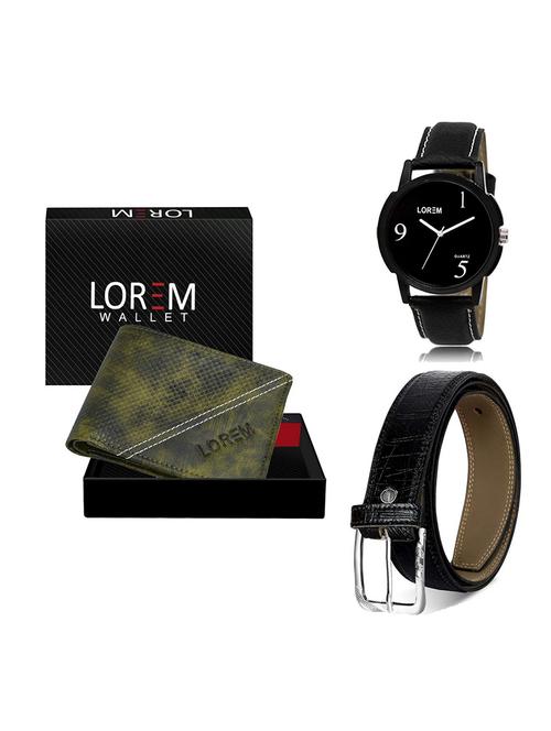 belt, wallet & watch gift combo - 19551066 - Very Small Image - 1