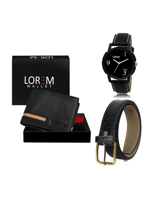 belt, wallet & watch gift combo - 19551112 - Very Small Image - 1