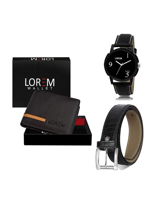 belt, wallet & watch gift combo - 19551117 - Very Small Image - 1