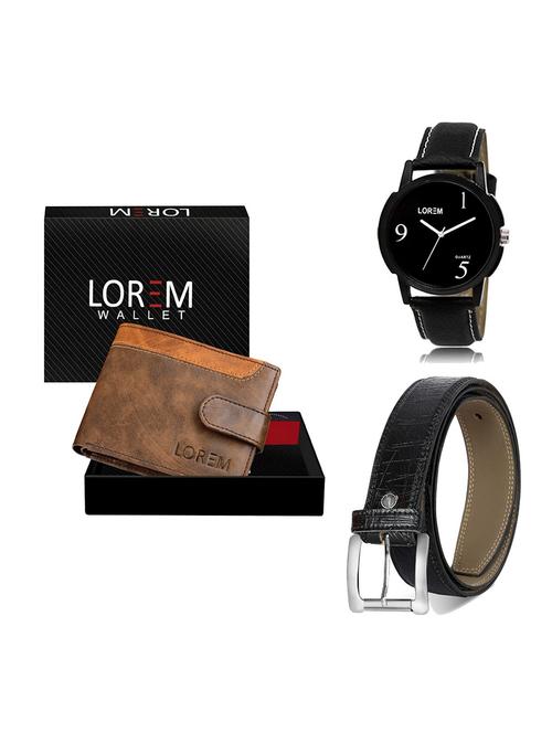 belt, wallet & watch gift combo - 19551123 - Very Small Image - 1