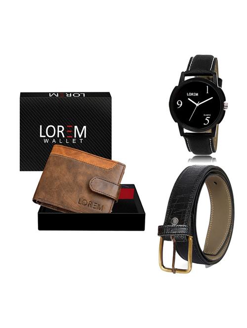 belt, wallet & watch gift combo - 19551124 - Very Small Image - 1