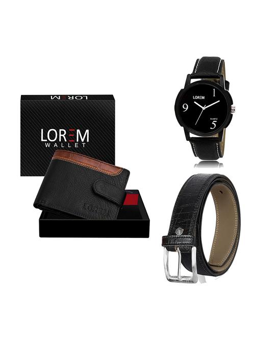 belt, wallet & watch gift combo - 19551133 - Very Small Image - 1