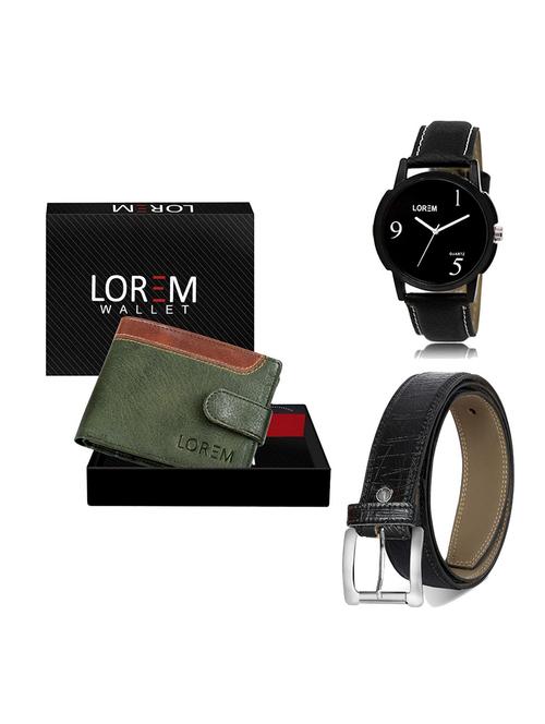 belt, wallet & watch gift combo - 19551135 - Very Small Image - 1
