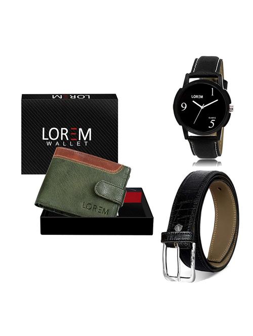 belt, wallet & watch gift combo - 19551138 - Very Small Image - 1