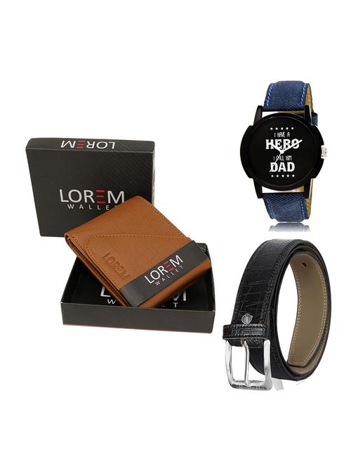 belt, wallet & watch gift combo - 19551145 - Very Small Image - 1