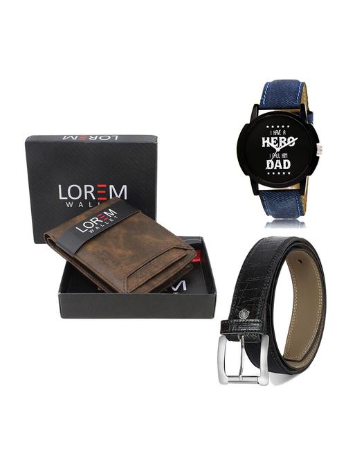 belt, wallet & watch gift combo - 19551159 - Very Small Image - 1