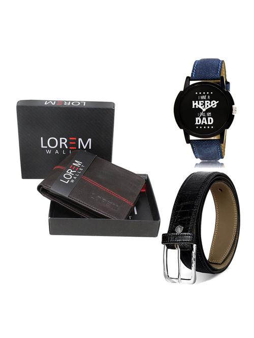 belt, wallet & watch gift combo - 19551174 - Very Small Image - 1
