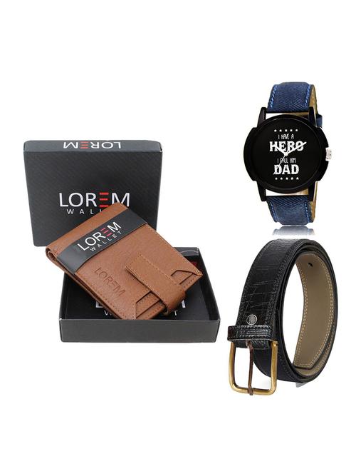 belt, wallet & watch gift combo - 19551190 - Very Small Image - 1