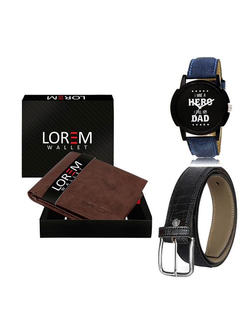 belt, wallet & watch gift combo - 19551203 - Very Small Image - 1