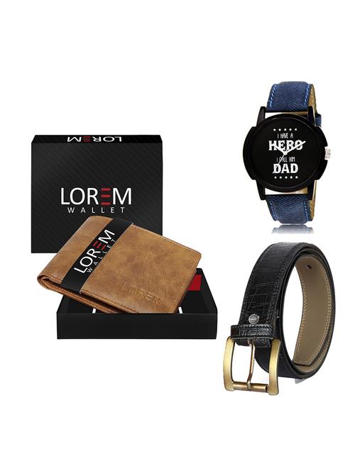 belt, wallet & watch gift combo - 19551206 - Very Small Image - 1