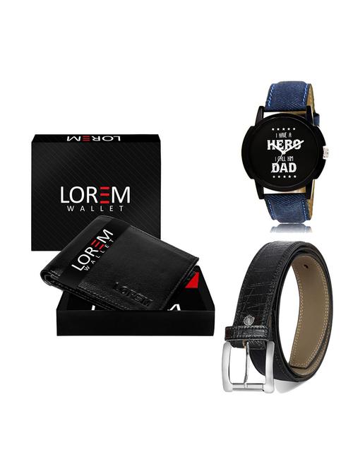 belt, wallet & watch gift combo - 19551219 - Very Small Image - 1