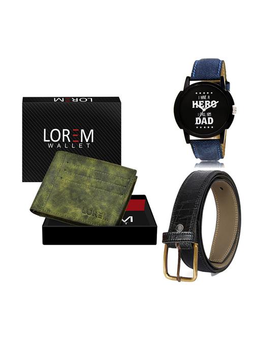 belt, wallet & watch gift combo - 19551238 - Very Small Image - 1