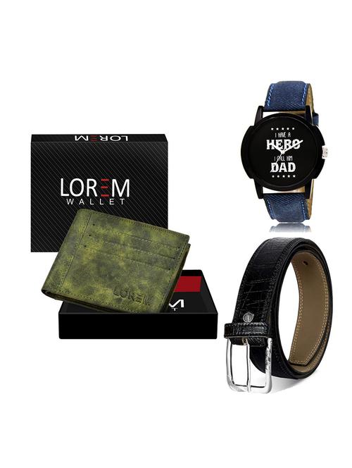 belt, wallet & watch gift combo - 19551240 - Very Small Image - 1