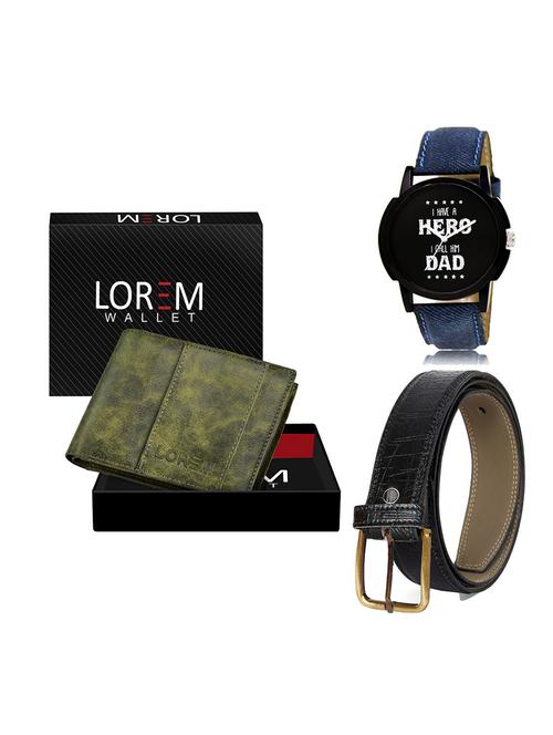 belt, wallet & watch gift combo - 19551244 - Very Small Image - 1