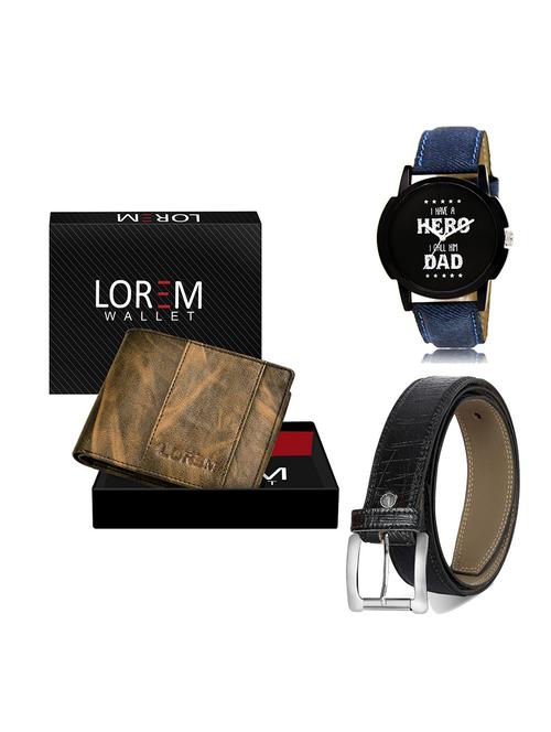 belt, wallet & watch gift combo - 19551255 - Very Small Image - 1
