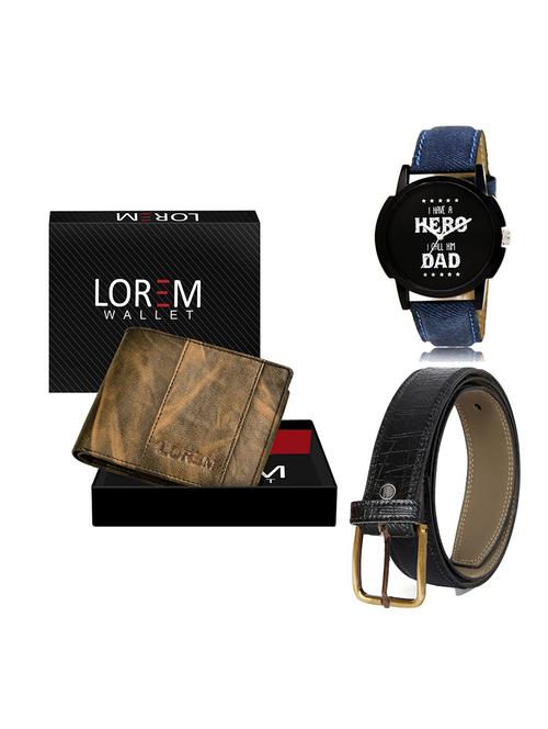 belt, wallet & watch gift combo - 19551256 - Very Small Image - 1